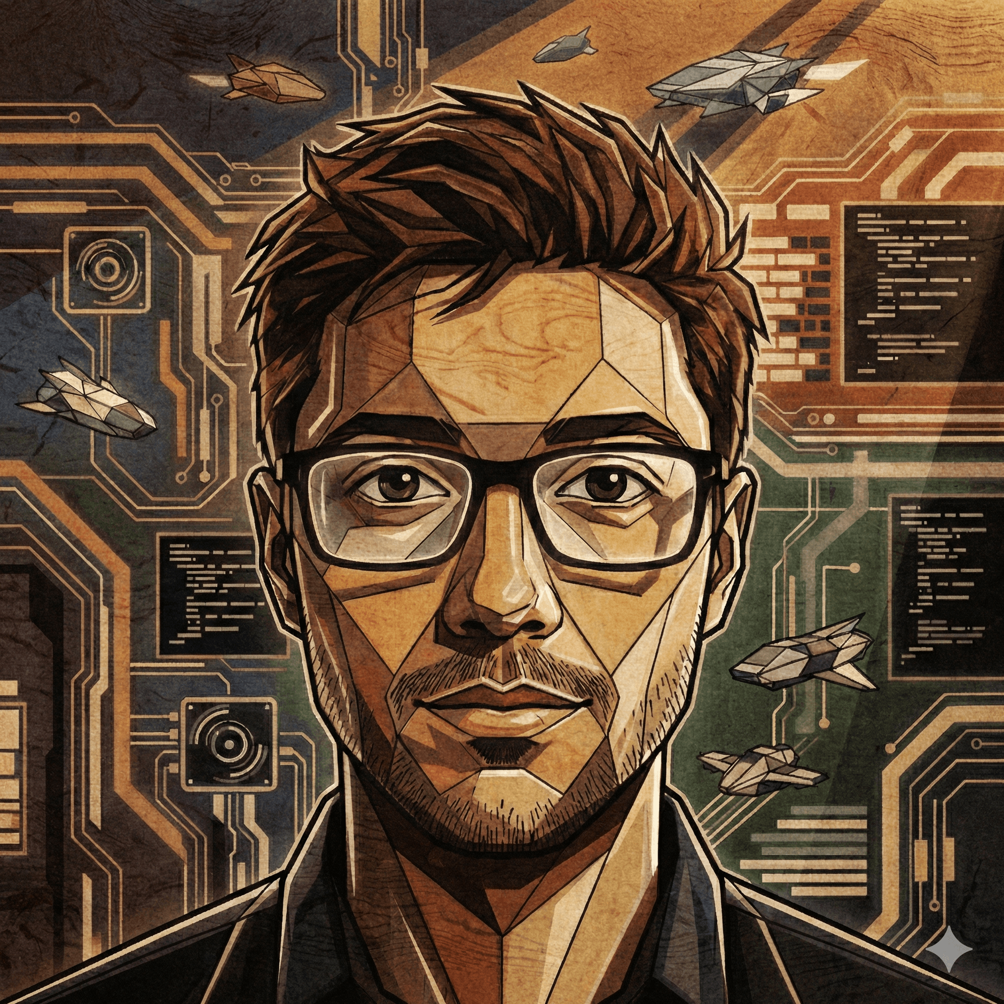 Stylised illustrated profile image used for Jonathan's X account